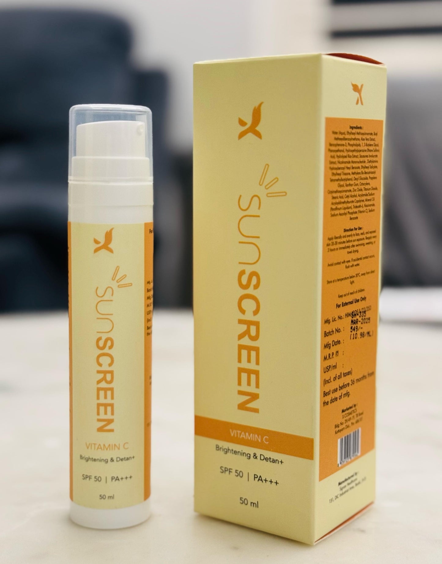 Sunscreen + Moisturizer (SPF 50 PA+++)