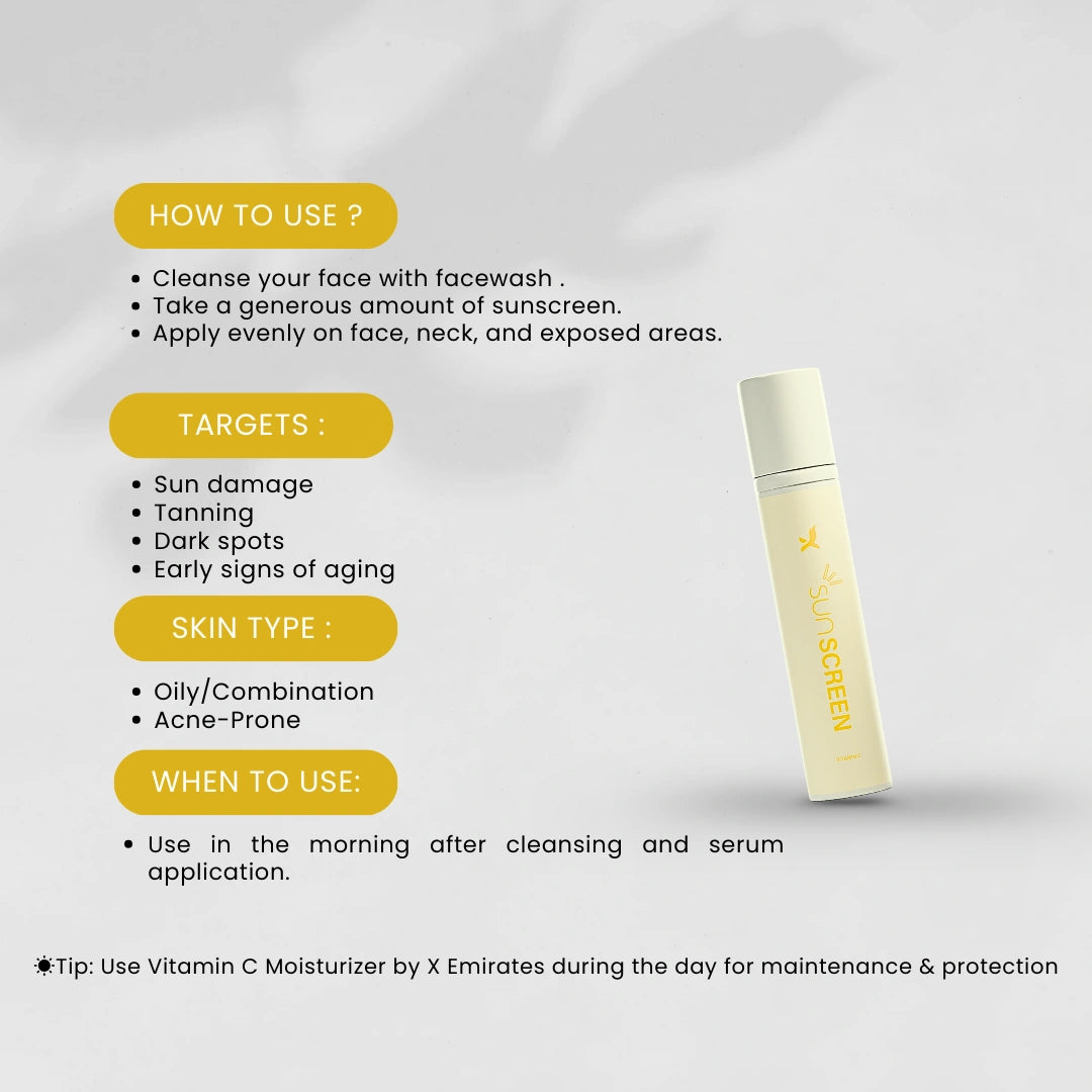 Sunscreen + Moisturizer (SPF 50 PA+++)