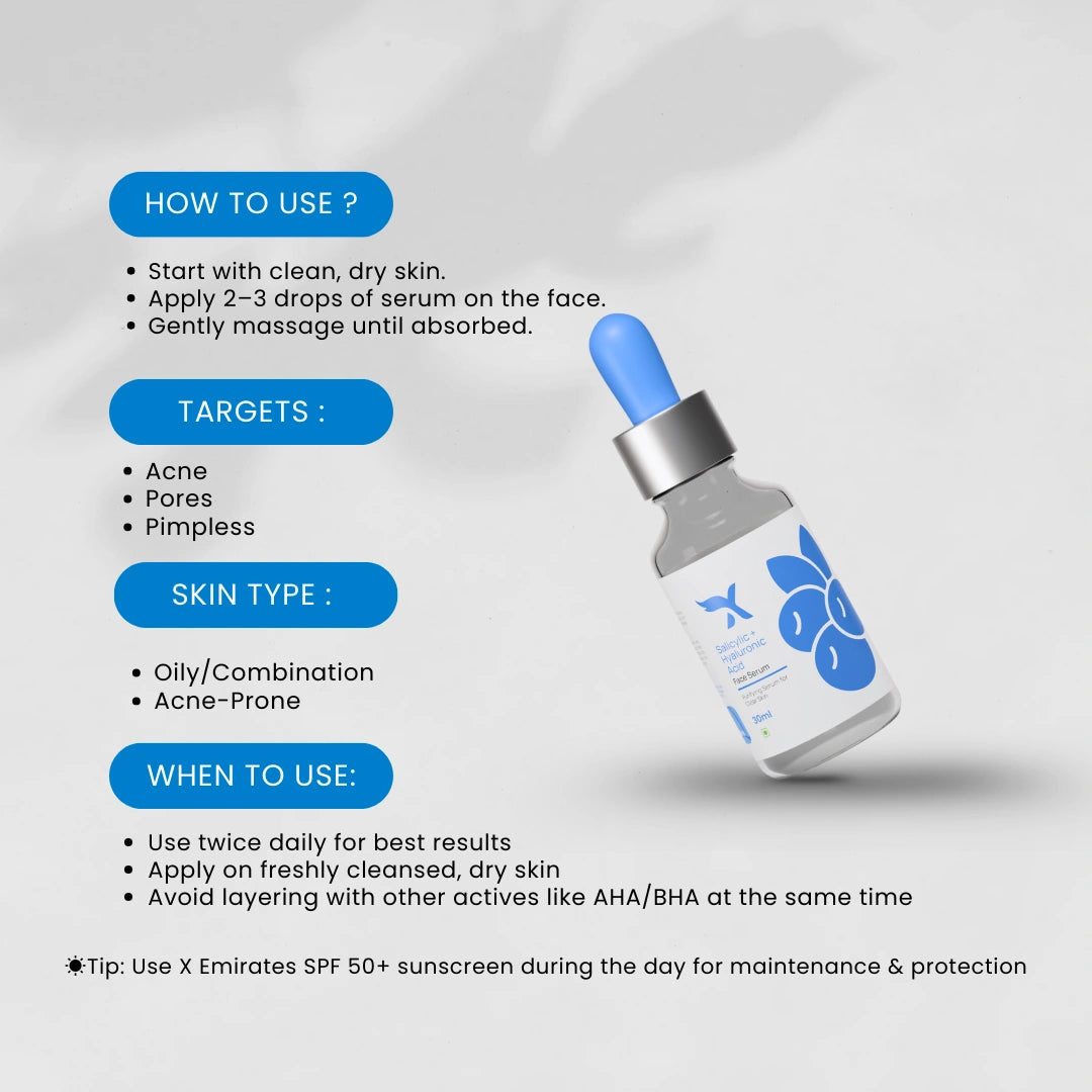 2% Salicylic + Hyaluronic Acid Face Serum